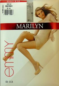 Marilyn Emmy B03 R3/4 rajstopy serduszka black/beige